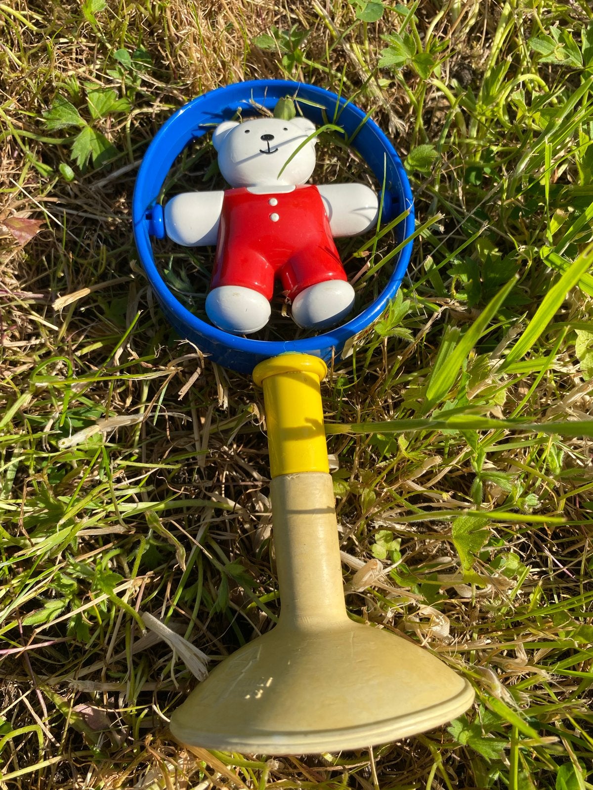 Ambi Toys Rammelaar met Beer - Vintage Speelgoed, Ophalen of Verzenden, Gebruikt, Rammelaar, Met geluid