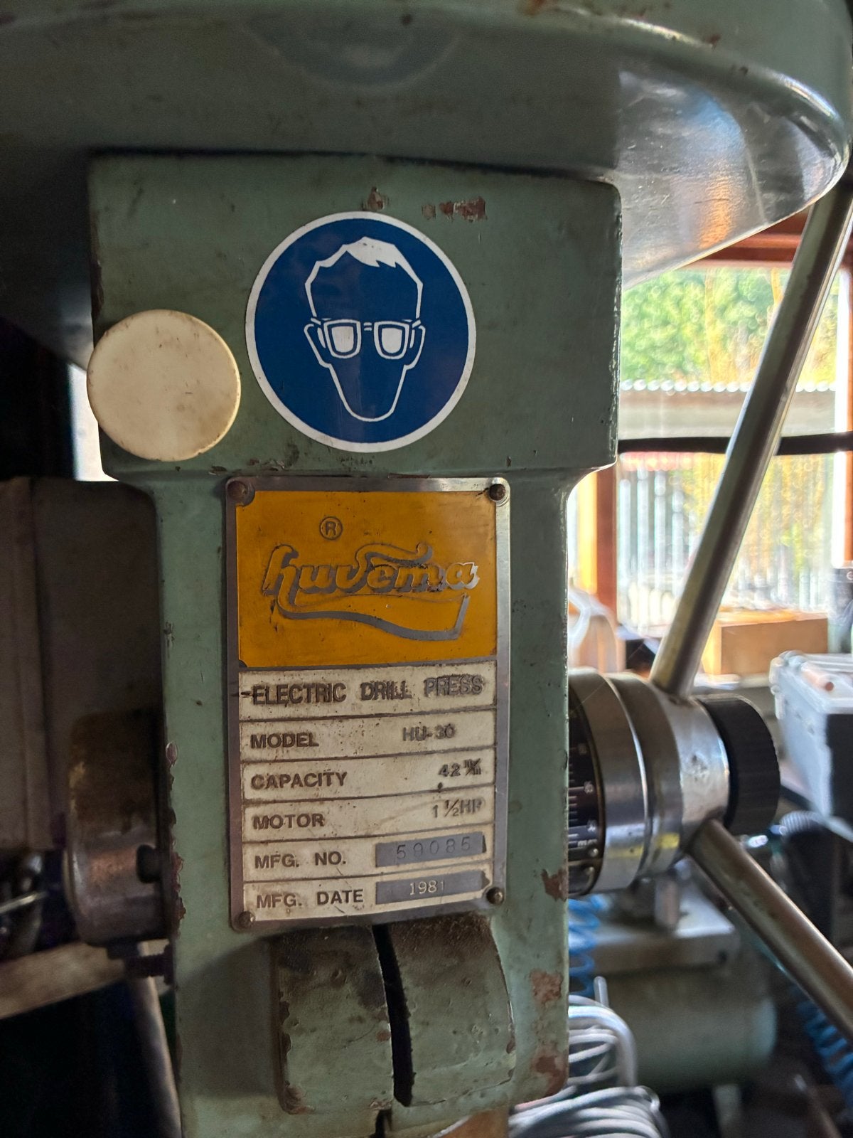 Huvema Kolomboormachine uit 1981 - Robuust en Betrouwbaar, Ophalen, Gebruikt, 600 watt of meer, Kolomboormachine