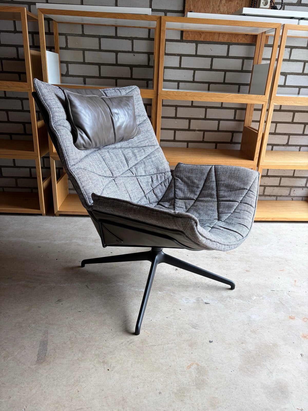 KFF NEST fauteuil - Design stoel met lederen accenten, Ophalen, Gebruikt, Leer, Eén