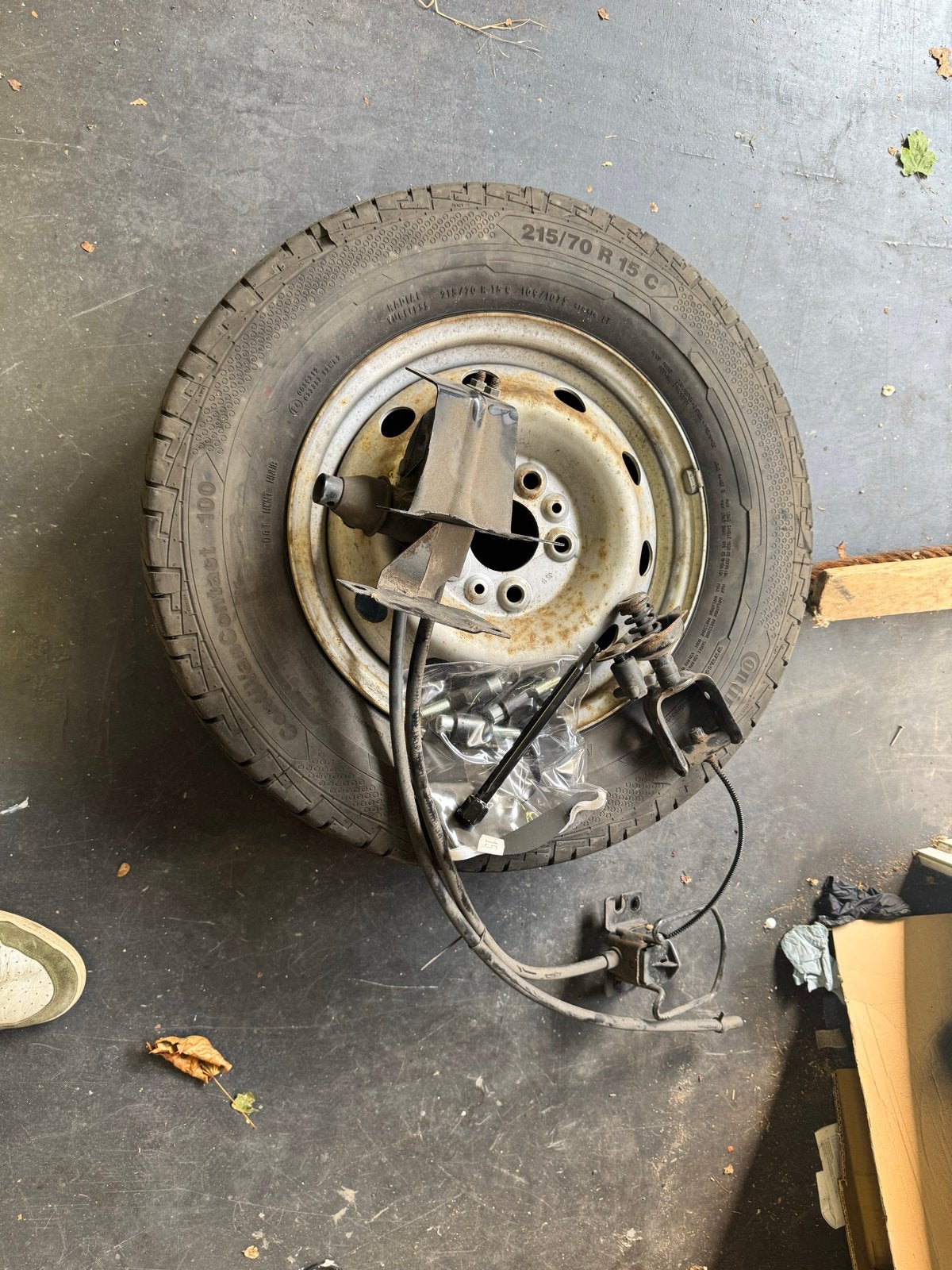 Reservewiel en ophangsysteem Fiat Ducato / Peugeot Boxer / C, Ophalen of Verzenden, Gebruikt