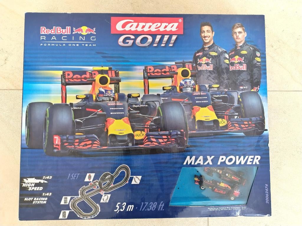 Racebaan Carrera Go Max Power 5,3m RedBullRacing Verstappen, Racebaan, Carrera, Ophalen of Verzenden, Zo goed als nieuw