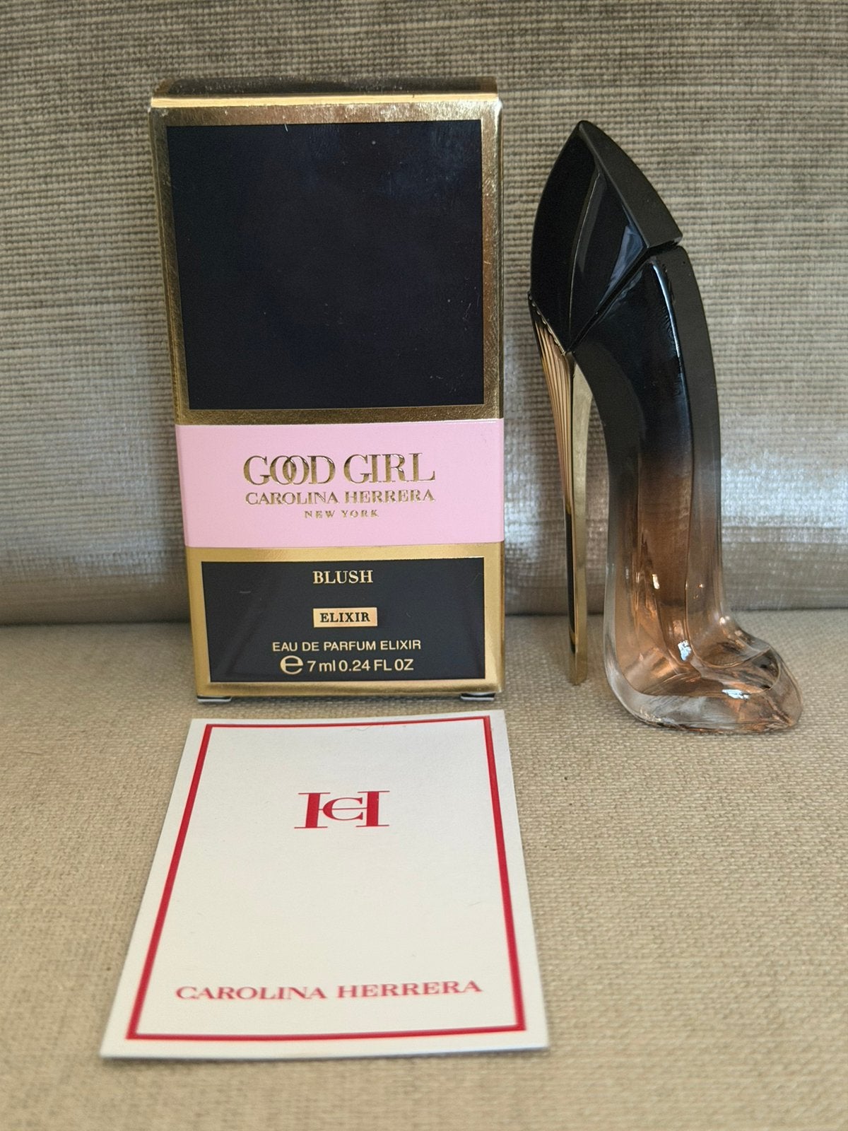 Miniatuur Good Girl Blush 7 ml edp elixer Carolina Herrera, Verzenden, Nieuw, Miniatuur, Gevuld