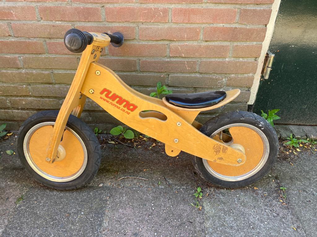 Runna houten loopfiets, Ophalen, N.b., Gebruikt, N.b.