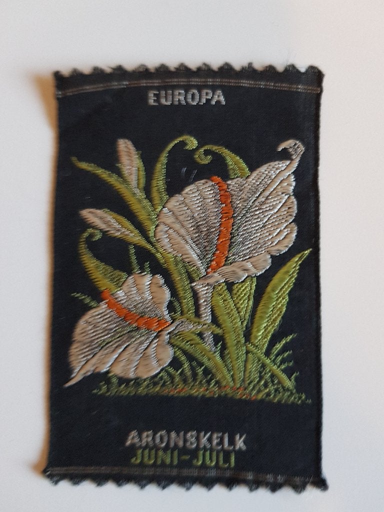Turmac vintage geborduurde applicatie Aronskelk, Verzenden, Zo goed als nieuw, Overige applicaties