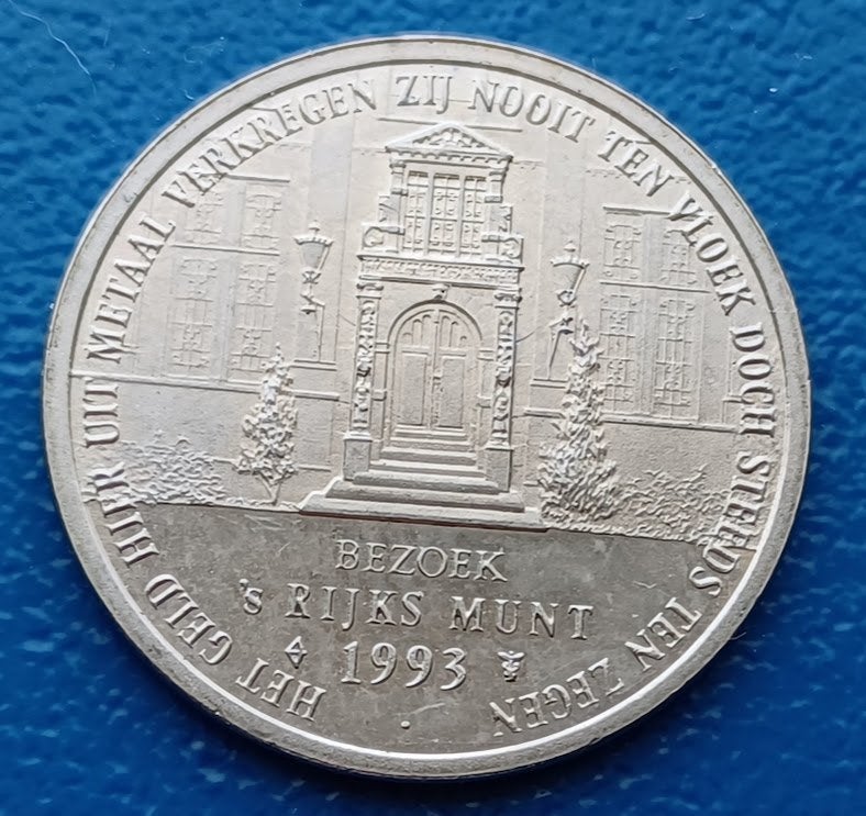 Penning Bezoek 's Rijksmunt - 1993, Verzenden, Overige materialen, Nederland