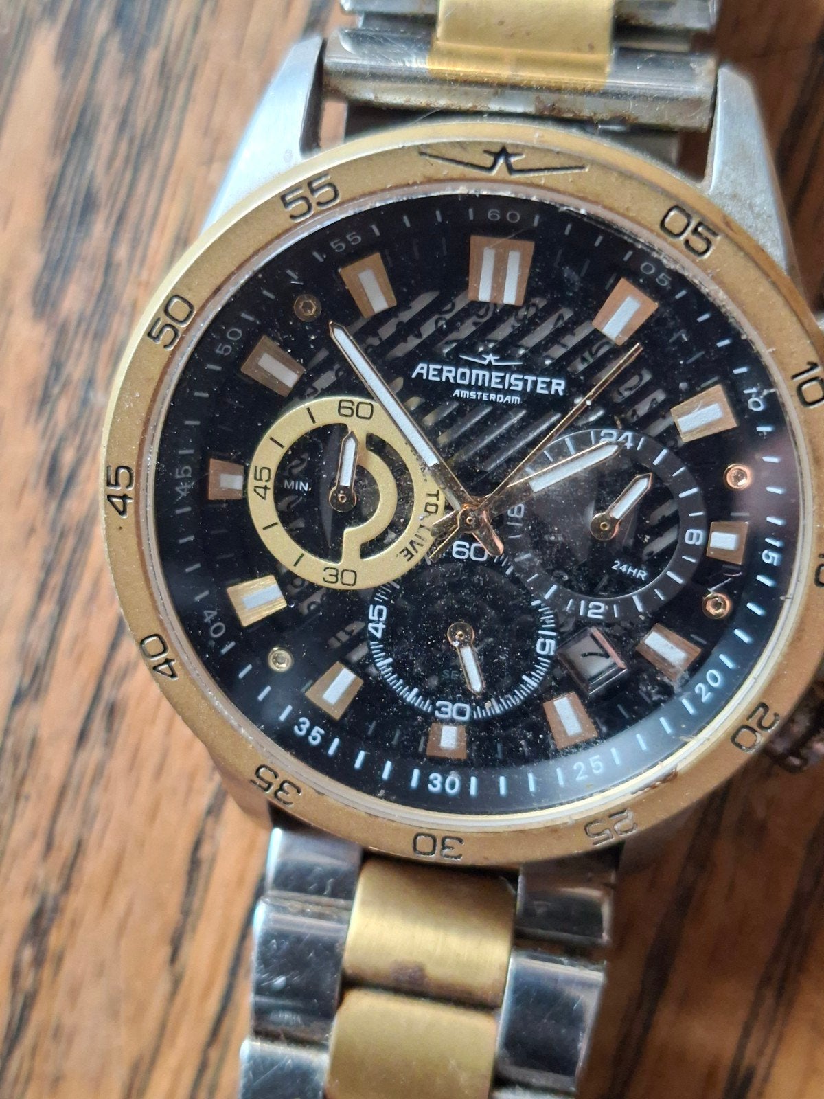 Aeromeister Amsterdam horloge, Ophalen of Verzenden, Zo goed als nieuw, Staal, Overige merken