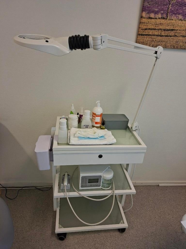 Pedicuretafel met loeplamp, Ophalen, Gebruikt, Loeplamp
