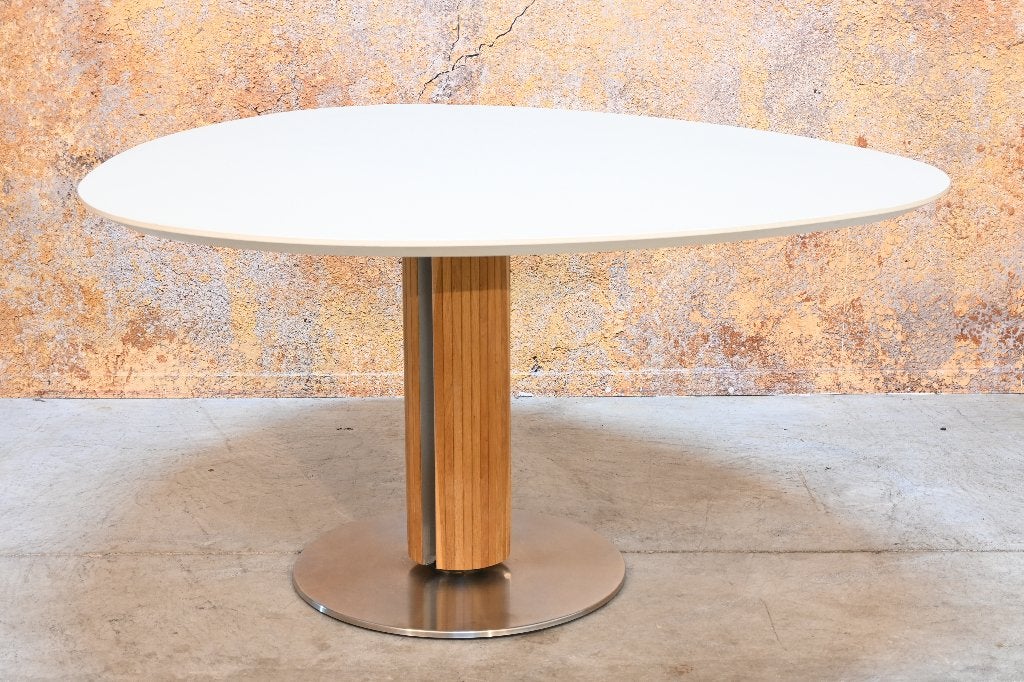 ZGANieuw fraaie Bree's New World Steely design tafel, Overige materialen, 200 cm of meer, Zo goed als nieuw, Vijf personen of meer