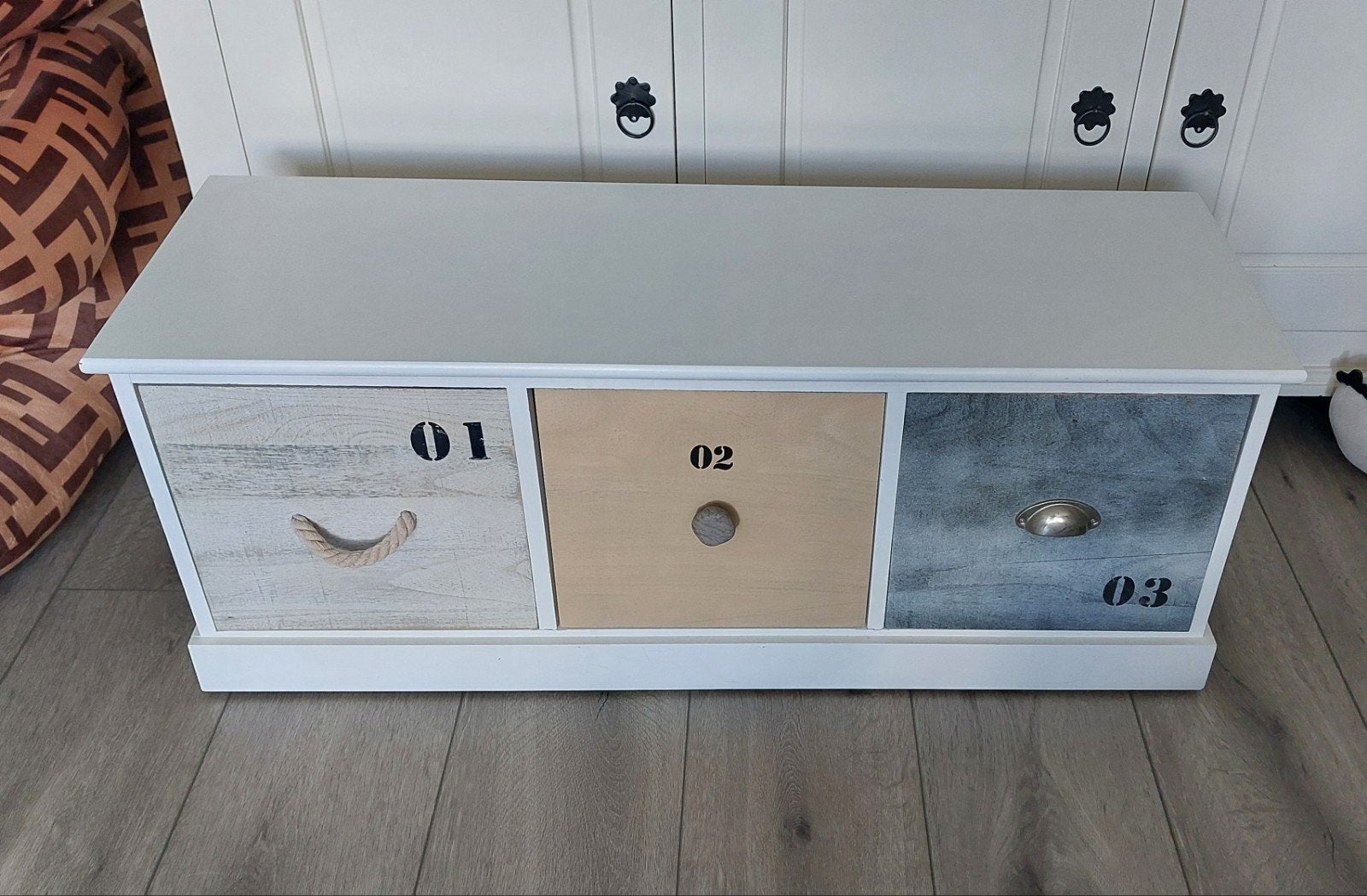 Kinder dressoir kast met 3 kisten, Huis en Inrichting, Ophalen, Gebruikt, 100 tot 150 cm, Met lade(s)