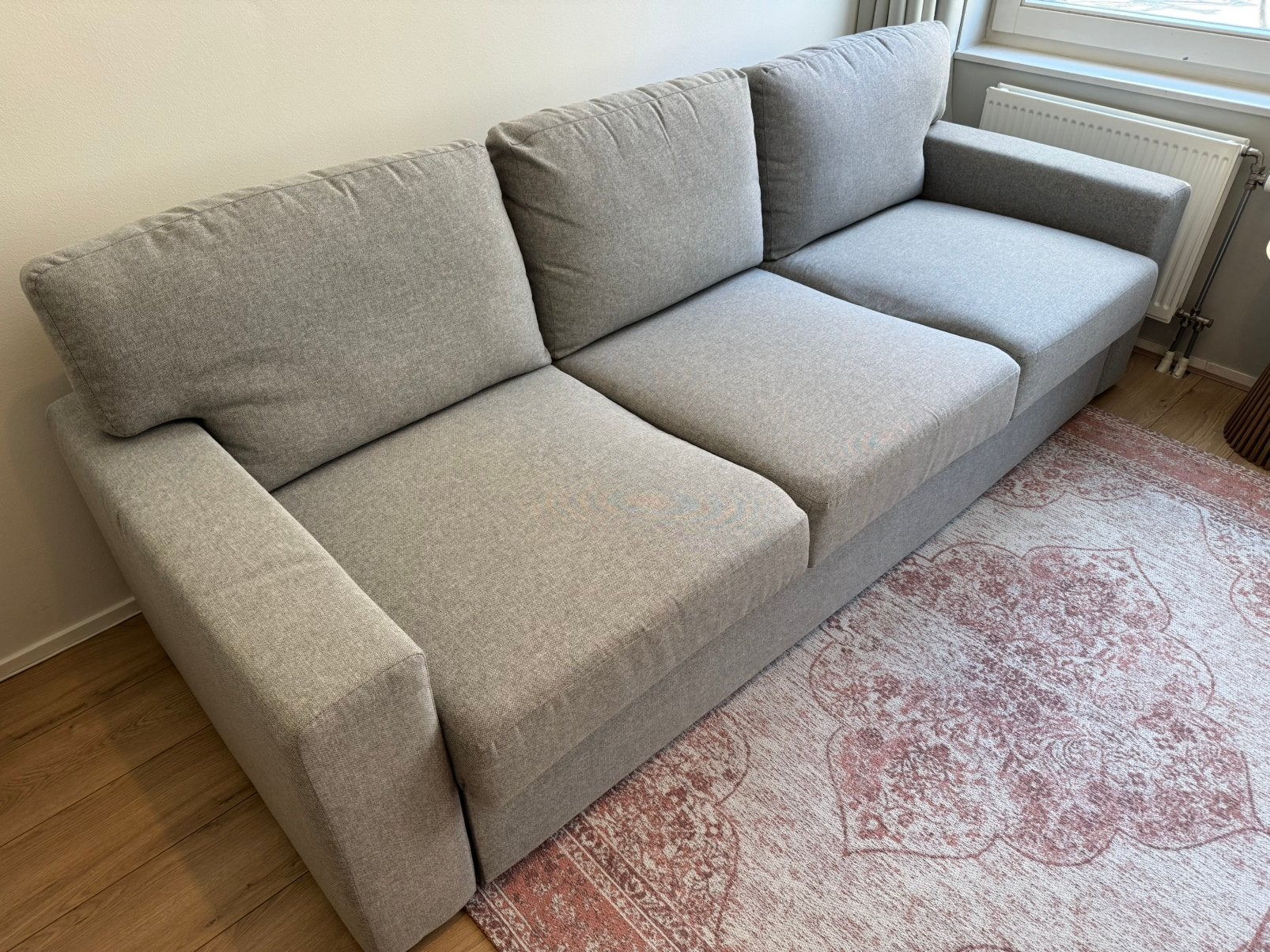 IKEA BÅRSLÖV 3-zits slaapbank, grijs, Huis en Inrichting, Slaapkamer | Slaapbanken, Ophalen, Tweepersoons, Zo goed als nieuw, Overige maten