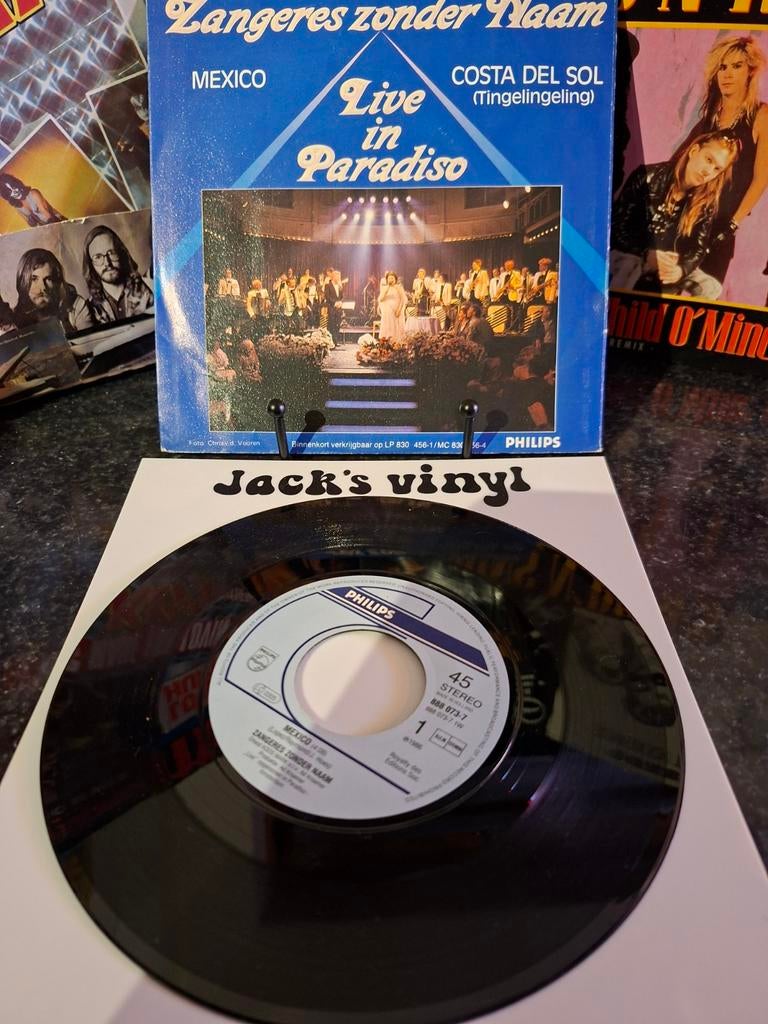 Zangeres Zonder Naam - Mexico / Costa del Sol Single 1986, 7 inch, 1980 - 1989, Ophalen of Verzenden, Zo goed als nieuw