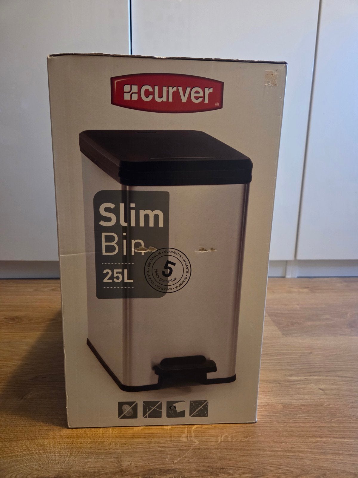 Nieuwe Curver Slim Bin pedaalemmer 25L, Kunststof, Met pedaal, Nieuw, Ophalen of Verzenden