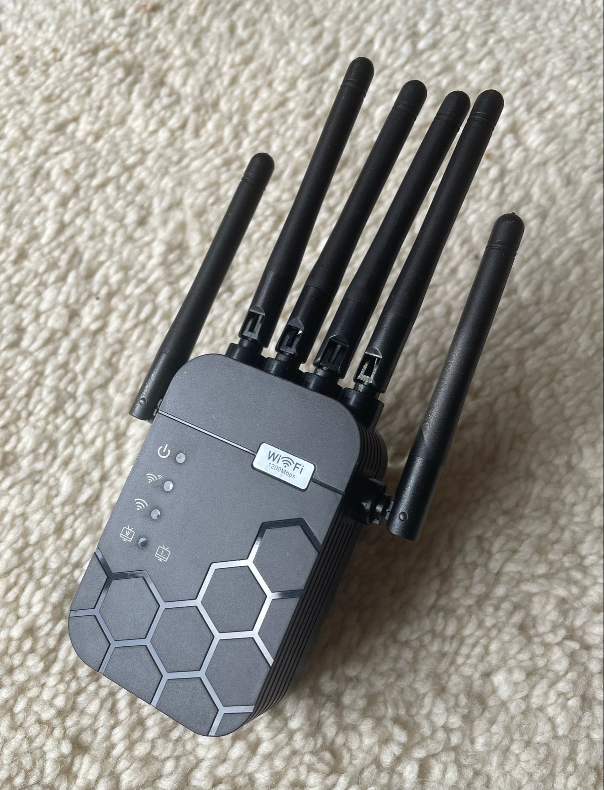 Krachtige WiFi Repeater 1200M Dual-Band met 6 Antennes, Ophalen of Verzenden, Nieuw, Router