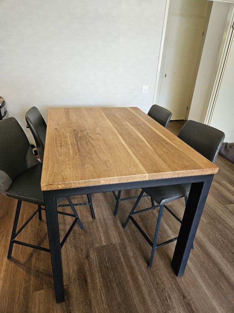 Bartafel met 4 stoelen, Ophalen, Gebruikt, 50 tot 100 cm, Vier personen