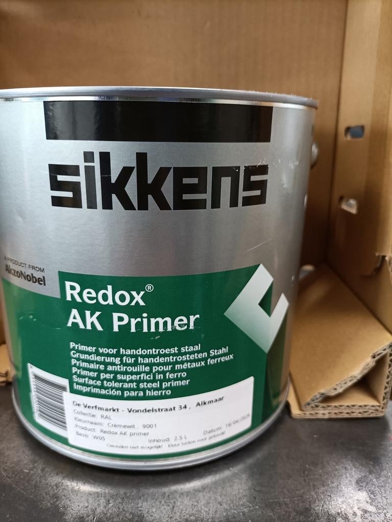 Sikkens Redox AK Primer - Cremewit 2.5L, Ophalen of Verzenden