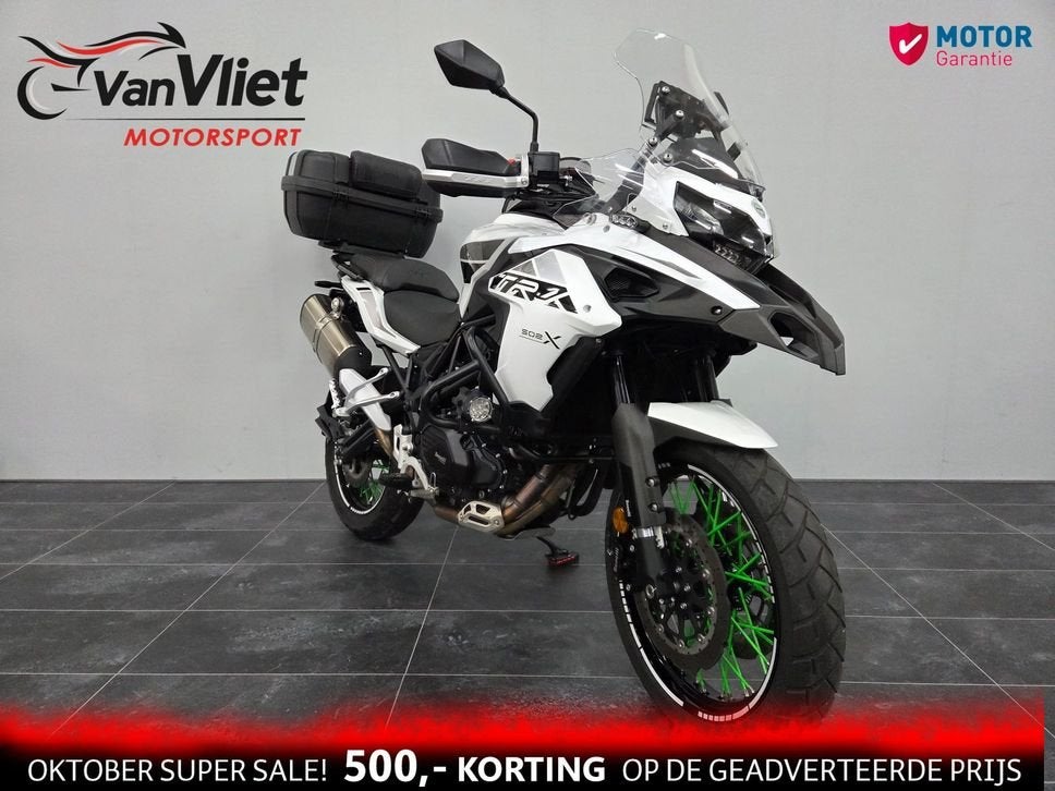 Als Nieuw.! Benelli TRK 502 X bj 2021 3 koffers 35kw a2, 2 cilinders, 499 cc, Bedrijf, Onbekend