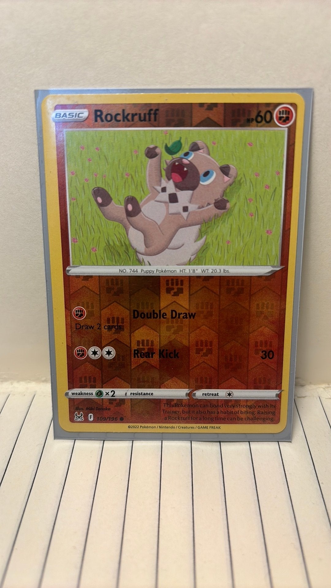 Rockruff 109/196 lost origin reverse holo pokemon kaart, Verzenden, Nieuw