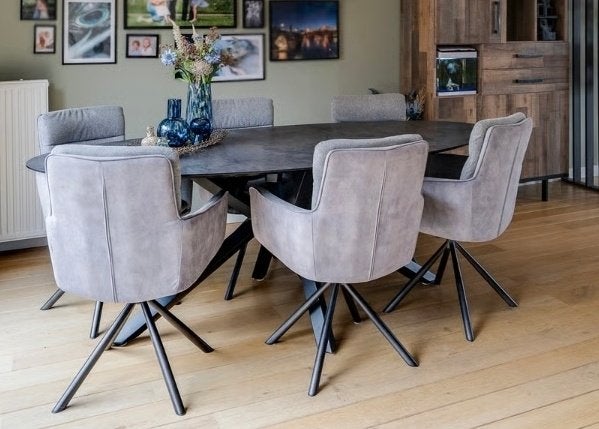 Eettafel Xooon Masura 220 x 115 + salontafels eventueel, Ophalen, Kunststof, 100 tot 150 cm, 200 cm of meer