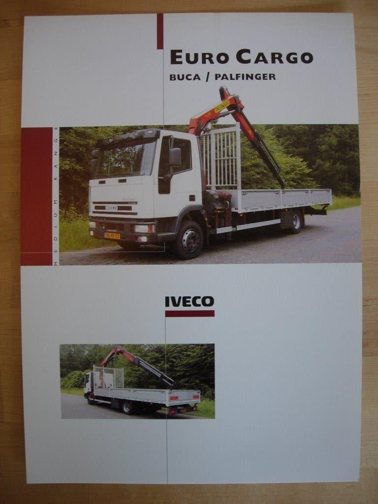 Iveco EuroCargo Brochure ca 1992 – Buca Palfinger, Iveco, Ophalen of Verzenden, Zo goed als nieuw, Overige merken