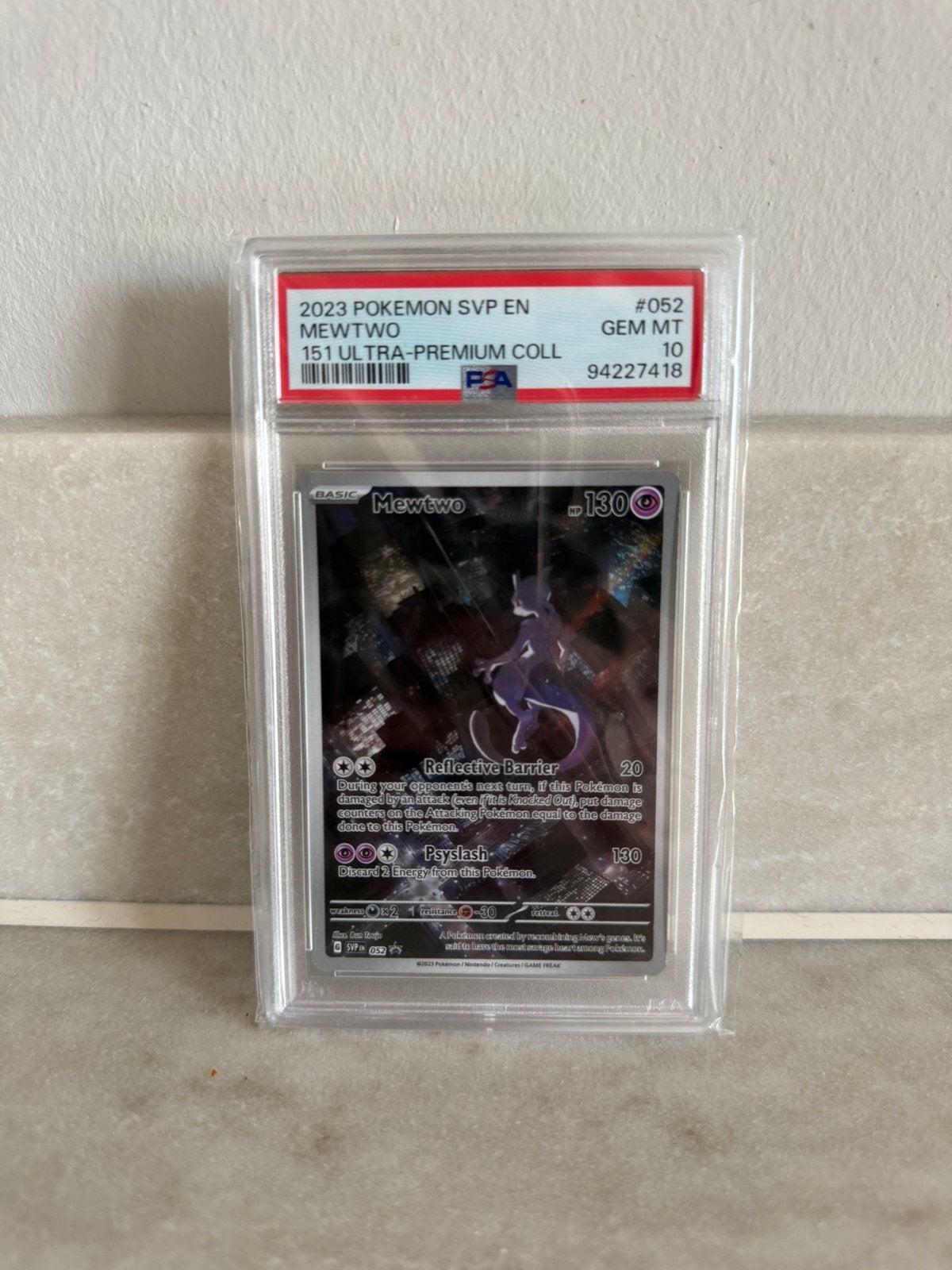 Mewtwo 151 promo #052 -PSA 10-, Ophalen, Zo goed als nieuw, Losse kaart, Foil