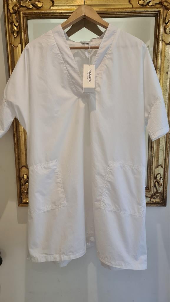 Nieuw tuniek wit Penn&Ink N.Y.  34 XS katoen jurkje, Penn&ink, Wit, Nieuw, Ophalen of Verzenden