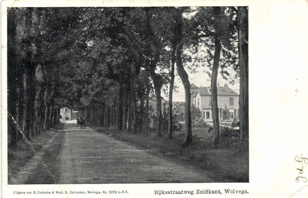 Rijksstraatweg Zuidkant, Wolvega. - B-keus - 1904 gelopen, Ophalen of Verzenden, Voor 1920, Gelopen, Friesland
