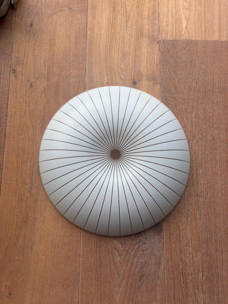 Plafoniere/ plafondlamp, Ophalen, Gebruikt, Glas