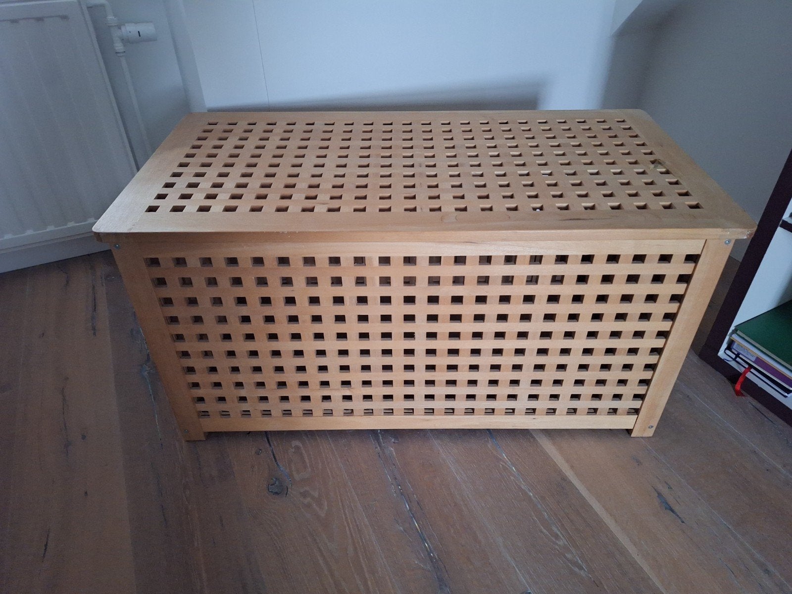 Stevige houten opbergkist / dekenkist, Ophalen, 50 tot 100 cm