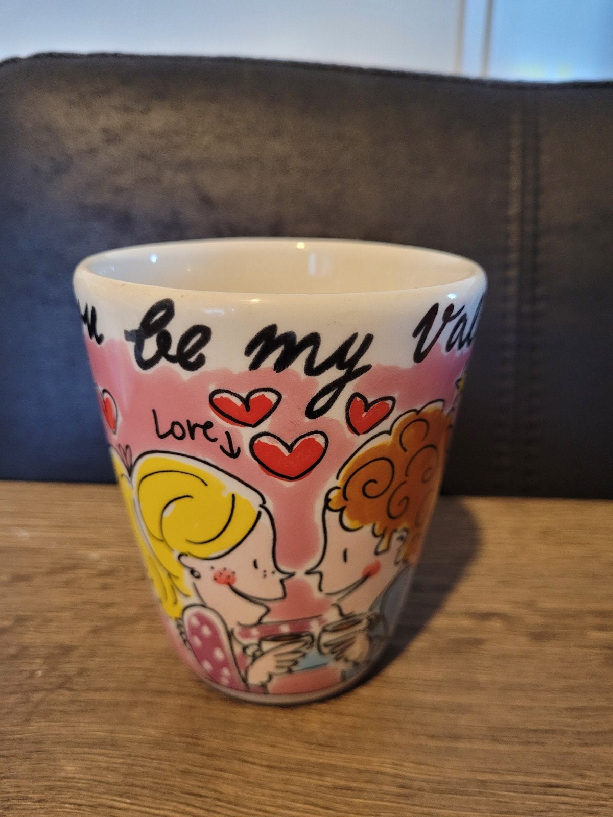 Blond Amsterdam mok 'Would you be my valentine', Ophalen of Verzenden, Zo goed als nieuw, Aardewerk, Kop(pen) en/of Schotel(s)