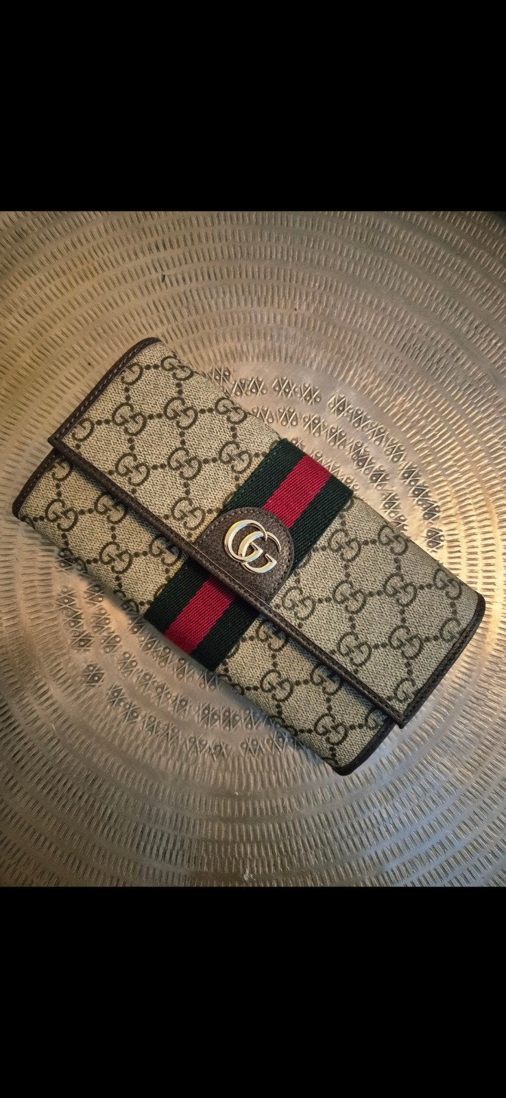 Gucci Ophidia Continental portemonnee, Sieraden, Tassen en Uiterlijk, Overige merken, Leer, Beige, Nieuw