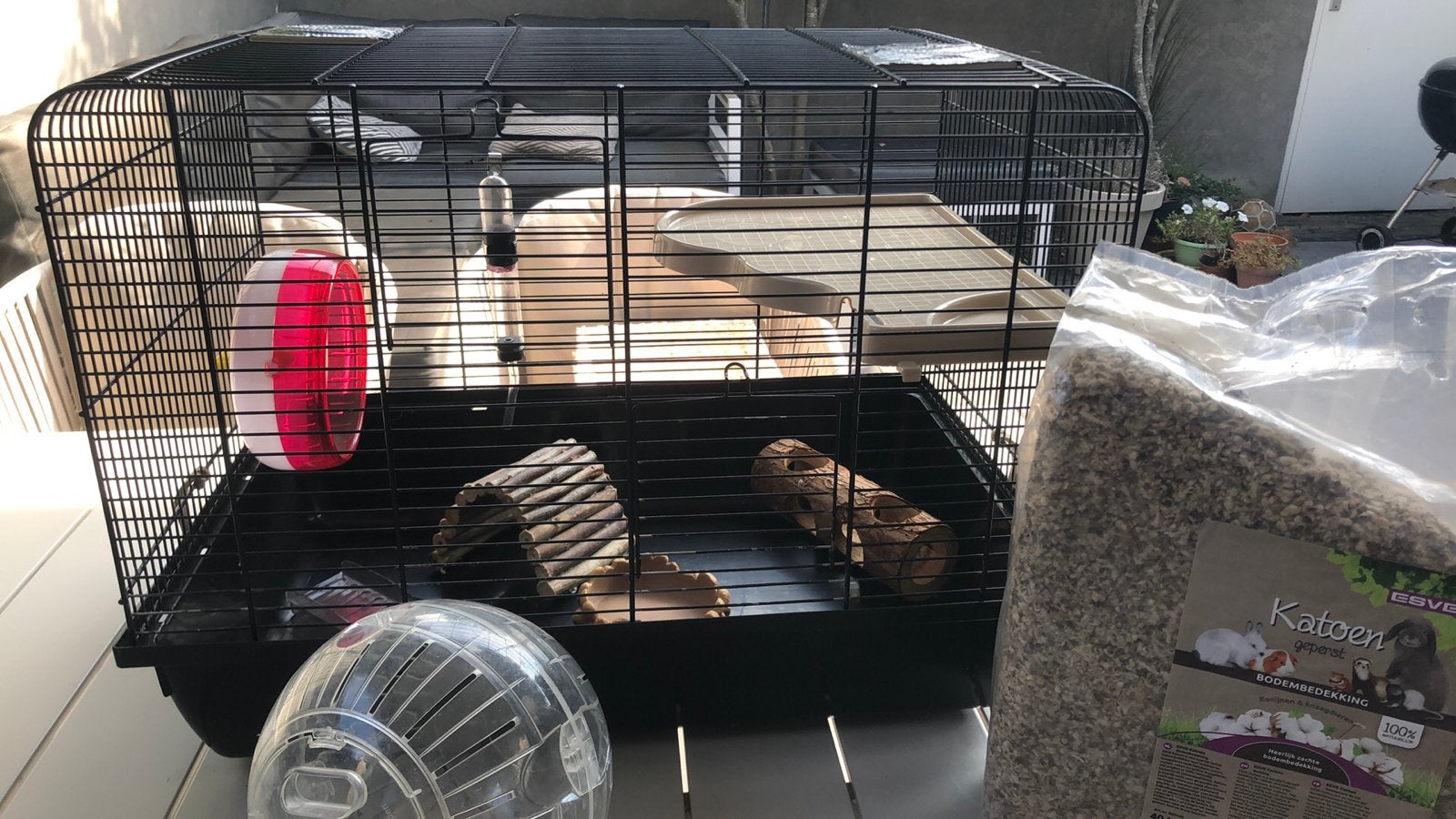 Mooie hamster of knaagdier kooi incl reis kooitje, Kooi, Minder dan 75 cm, Zo goed als nieuw, Hamster
