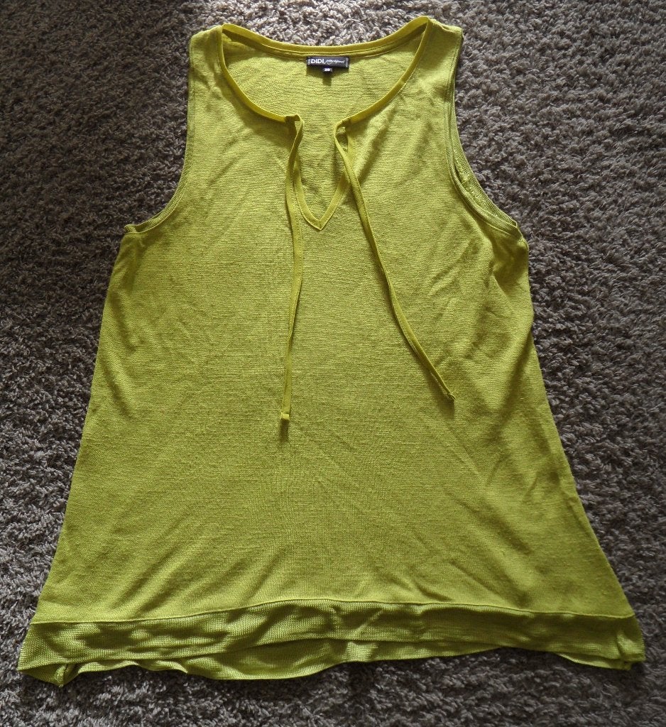 Goede staat: geelgroen mouwloos damesshirt van Didi, maat 38, Kleding | Dames, Maat 38/40 (M), Geel, Didi, Ophalen of Verzenden