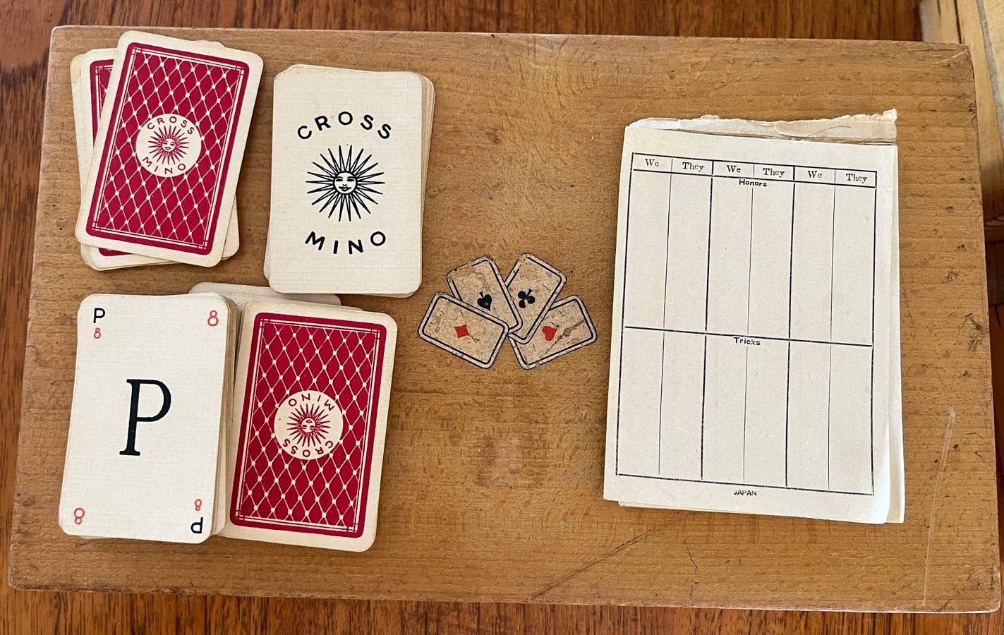 Vintage Bridge set 1920-1950, Hobby en Vrije tijd, Gezelschapsspellen | Kaartspellen, Ophalen of Verzenden, Gebruikt