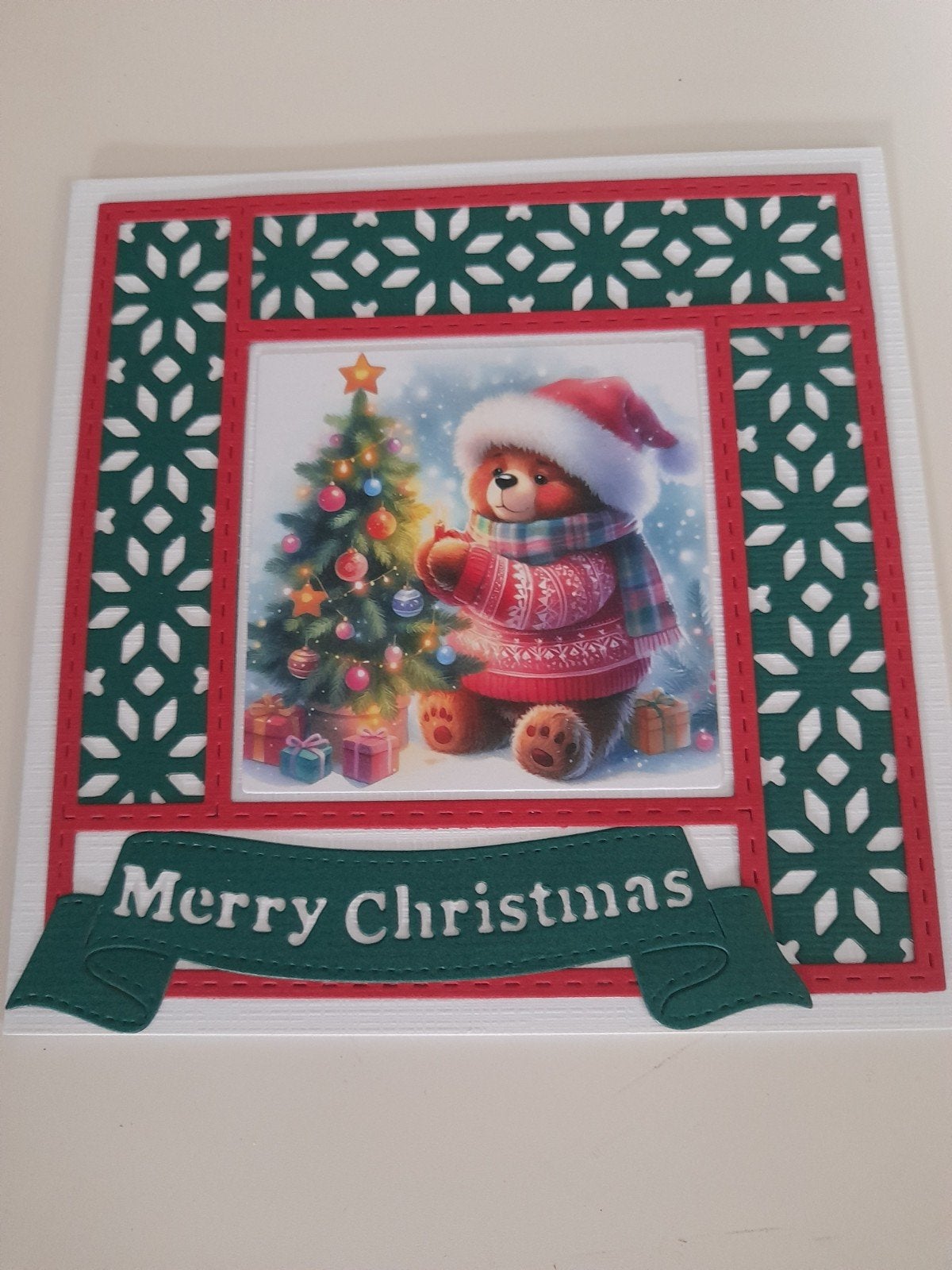 Zelfgemaakte kaart, Hobby en Vrije tijd, Ophalen of Verzenden, Nieuw, Kerst