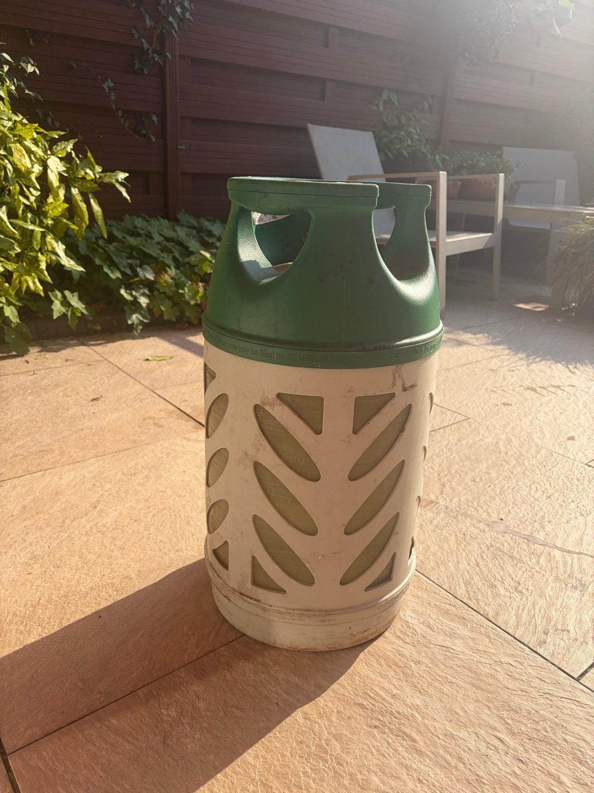 Benegas Light 10 kg gasfles - half vol, Ophalen, Gebruikt