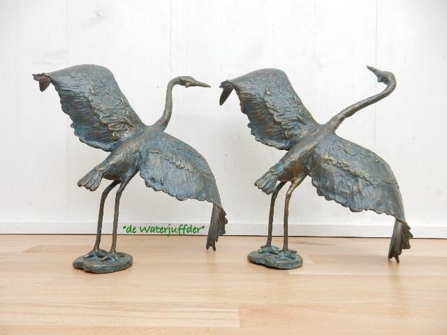 164* bronzen reigers set (boven €75 geen verzendkosten), Ophalen of Verzenden, Nieuw, Overige materialen