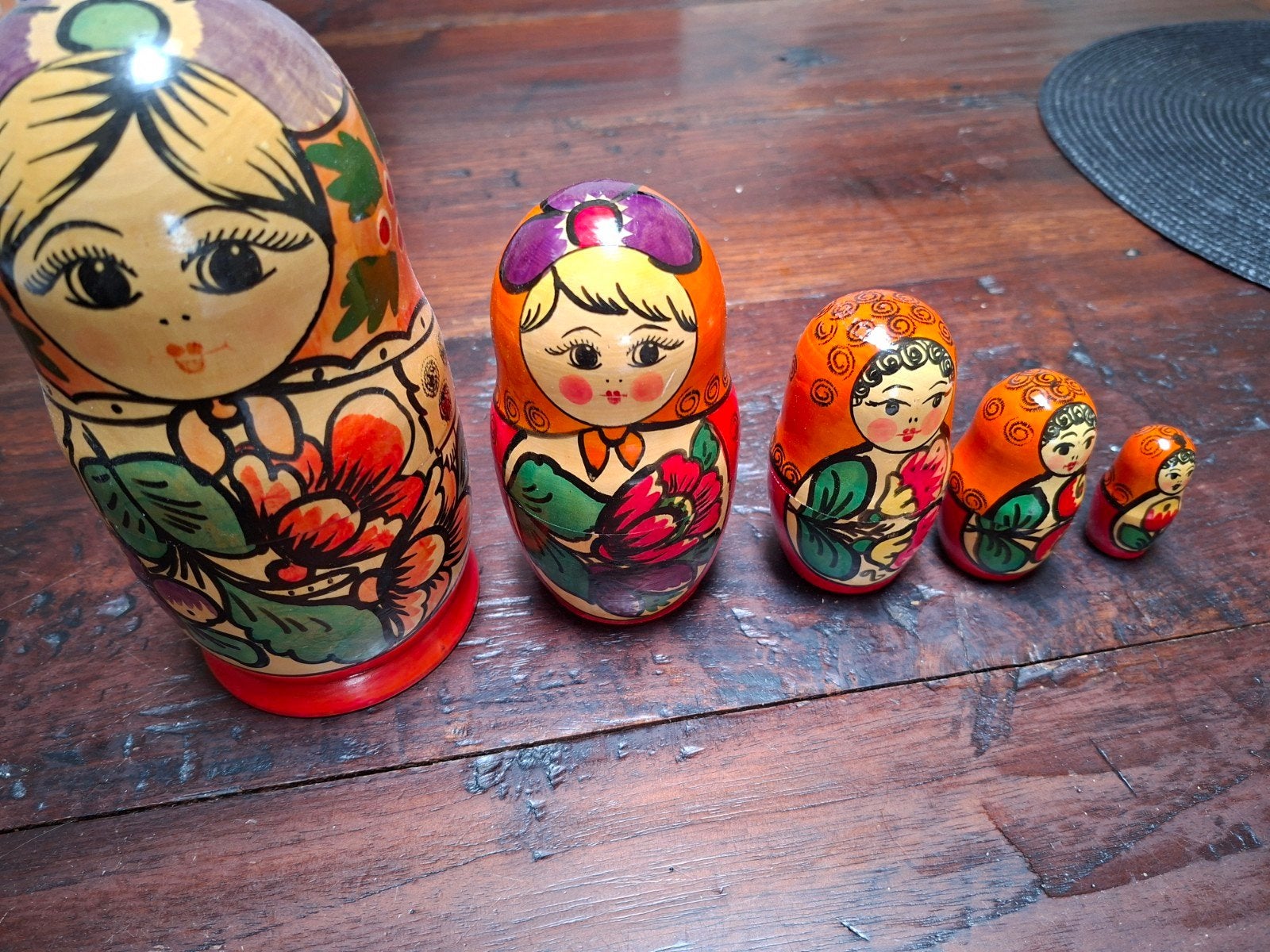 5-delige Matroesjka set - Russische baboesjka poppen, Verzamelen, Poppetjes en Figuurtjes, Ophalen of Verzenden