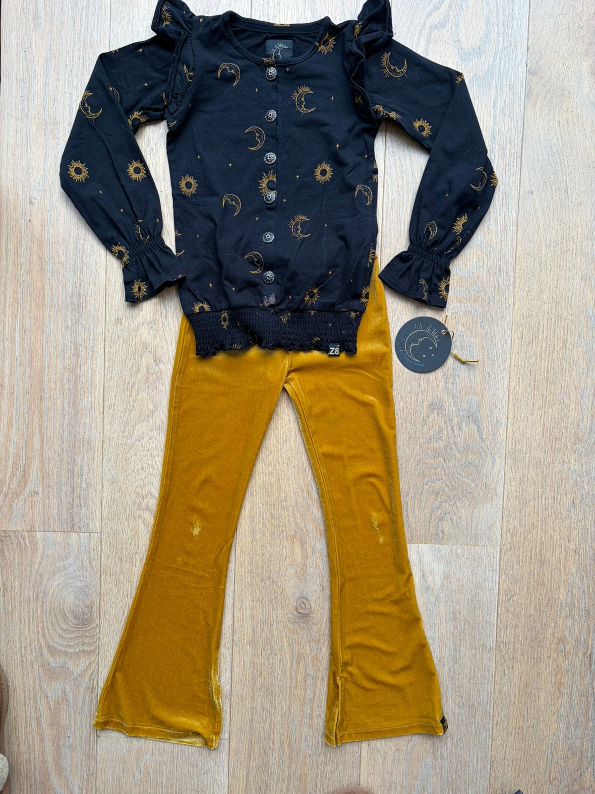 Set broek blouse Z8 mt 128/134 als nieuw!, Ophalen of Verzenden, Zo goed als nieuw, Meisje, Setje