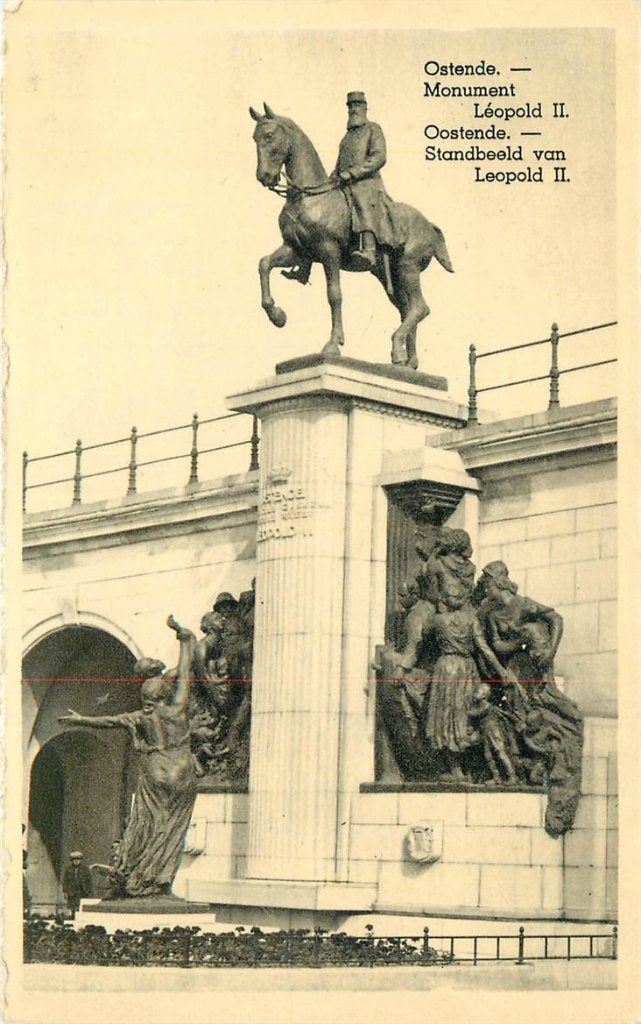 701-445-021 Oostende Standbeeld Leopold II, Verzenden, Voor 1920, Overig Europa