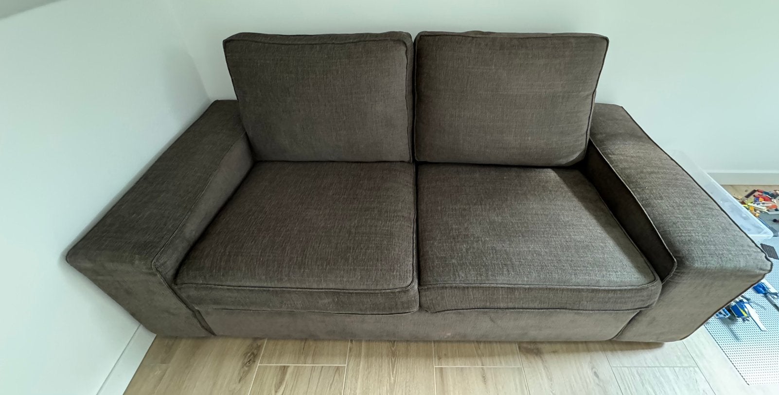 Ikea 2 zits bank in donker bruin te koop, Huis en Inrichting, Ophalen, 150 tot 200 cm, Tweepersoons, 75 tot 100 cm