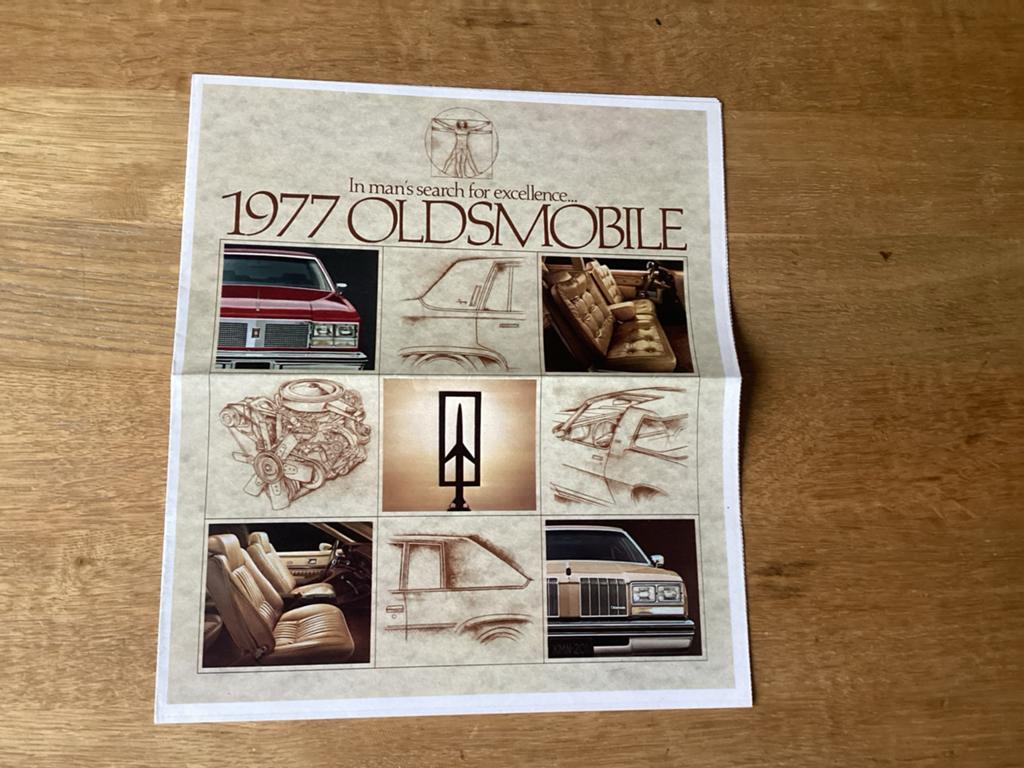 Oldsmobile brochure 1977 - Klassieke Amerikaanse auto, Ophalen of Verzenden, Gelezen, Overige merken