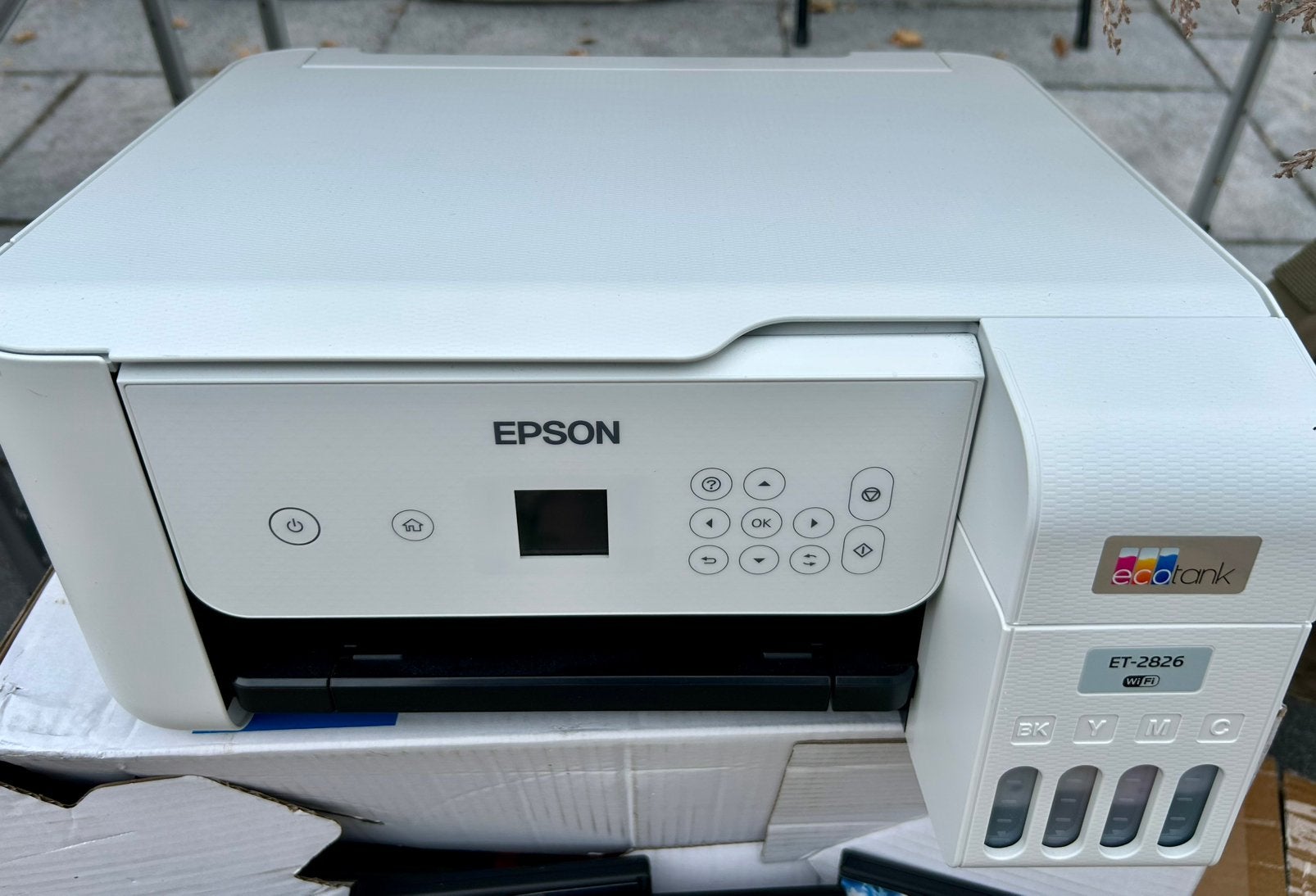 Epson EcoTank ET-2826 Wifi All-in-One Printer, Computers en Software, Printers, Ophalen, Zo goed als nieuw, Scannen, Draadloos