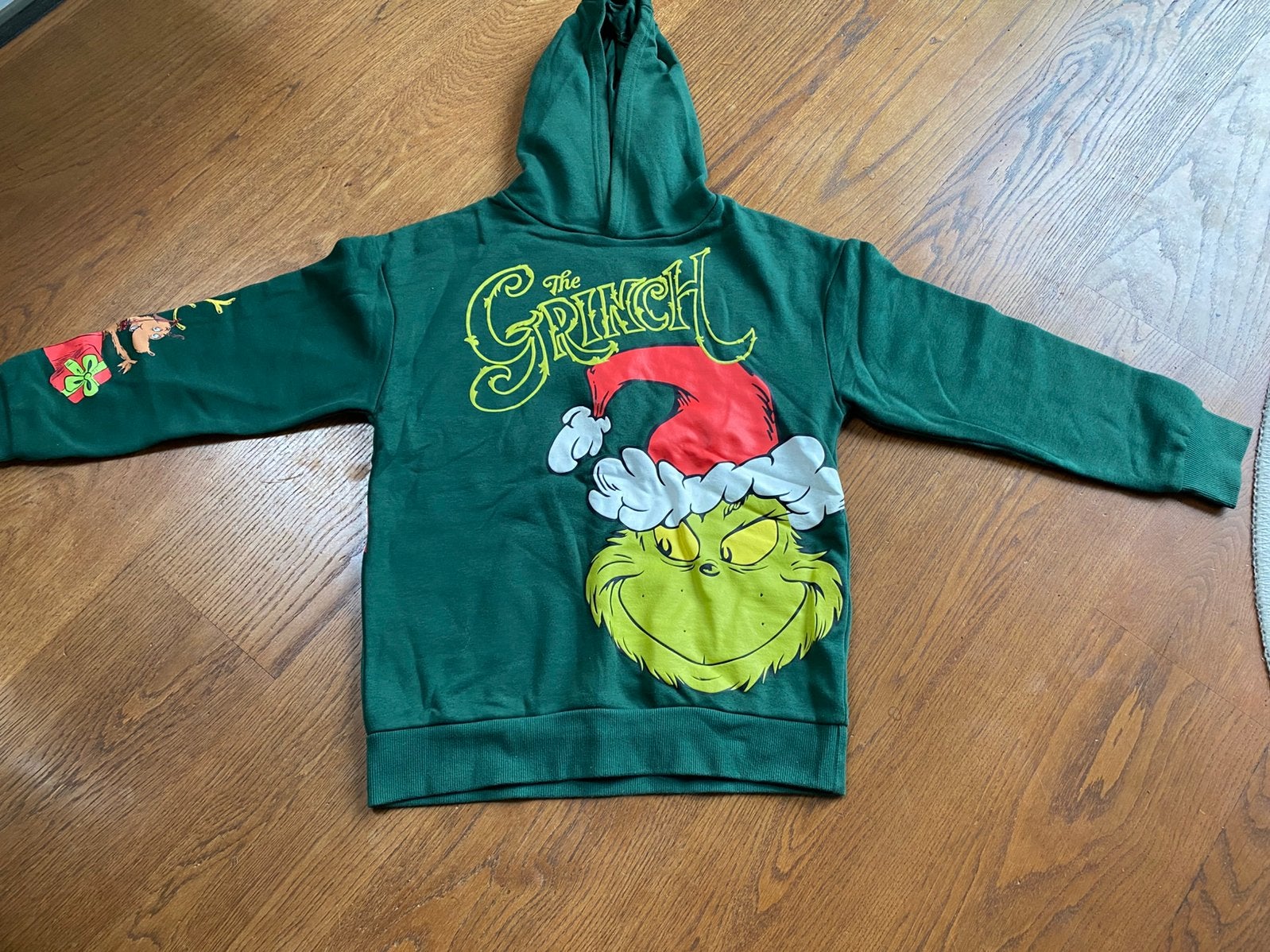 Nieuwe Grinch trui kersttrui groen hoodie capuchon maat 158, Ophalen of Verzenden, Nieuw, Jongen, Trui of Vest