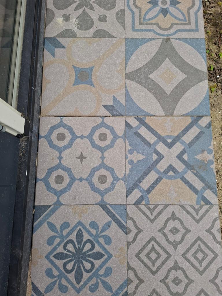 Designtegel 60x60x3 cm Mosaic Oase Terrastegel, Ophalen, Gebruikt, 10 m² of meer, Beton