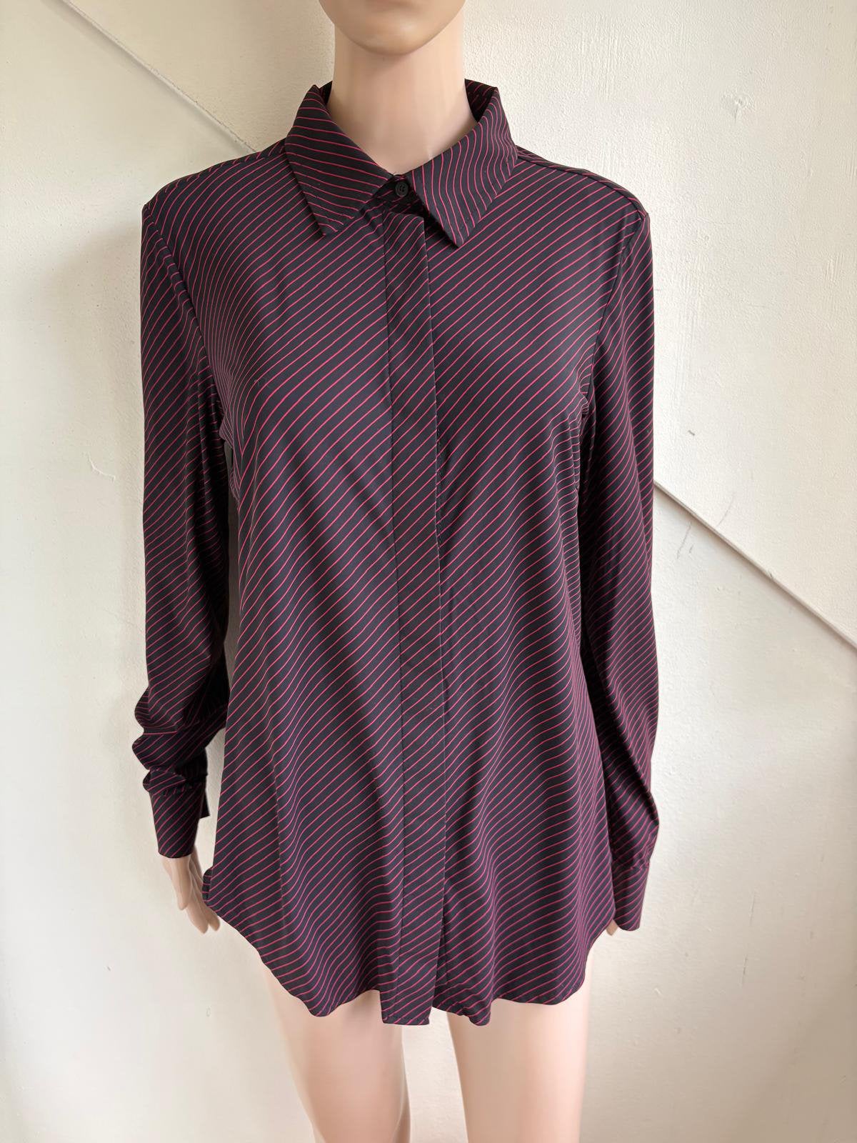 Studio Anneloes travelstof blouse maat L poppy blind stripe, Kleding | Dames, Ophalen of Verzenden, Zo goed als nieuw, Maat 42/44 (L)