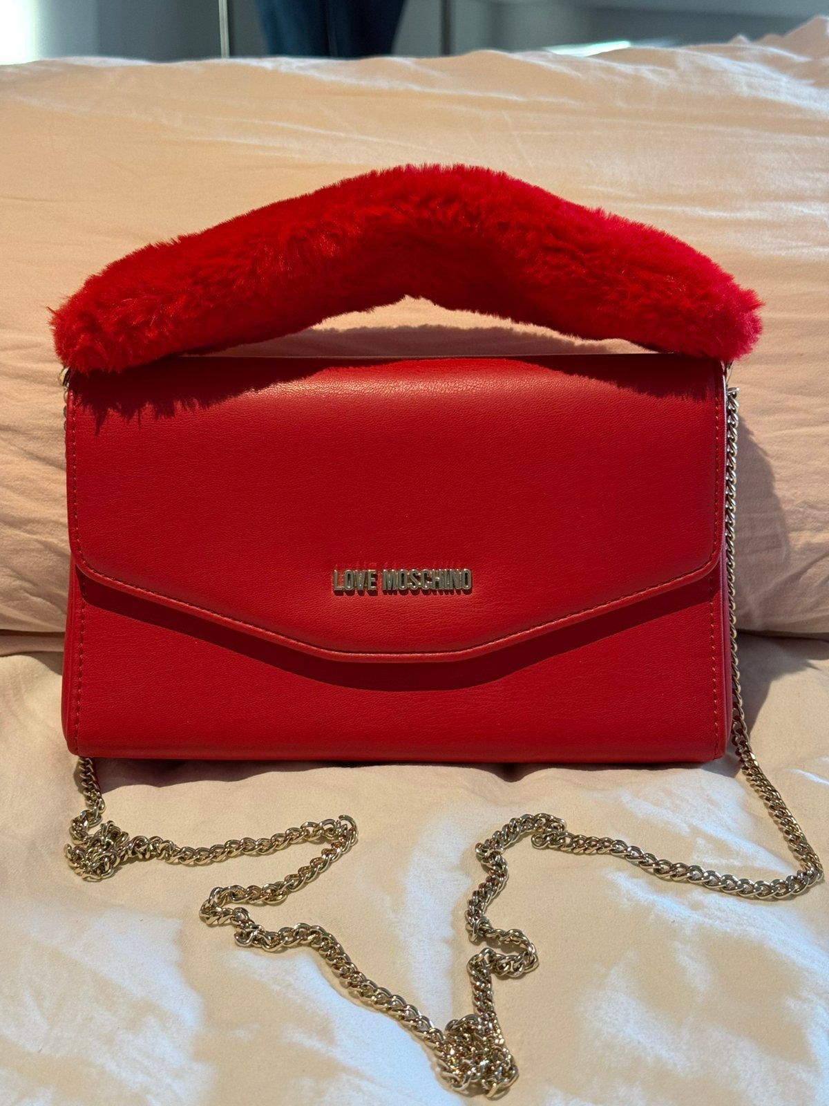 Love Moschino tas, Ophalen of Verzenden, Zo goed als nieuw, Rood