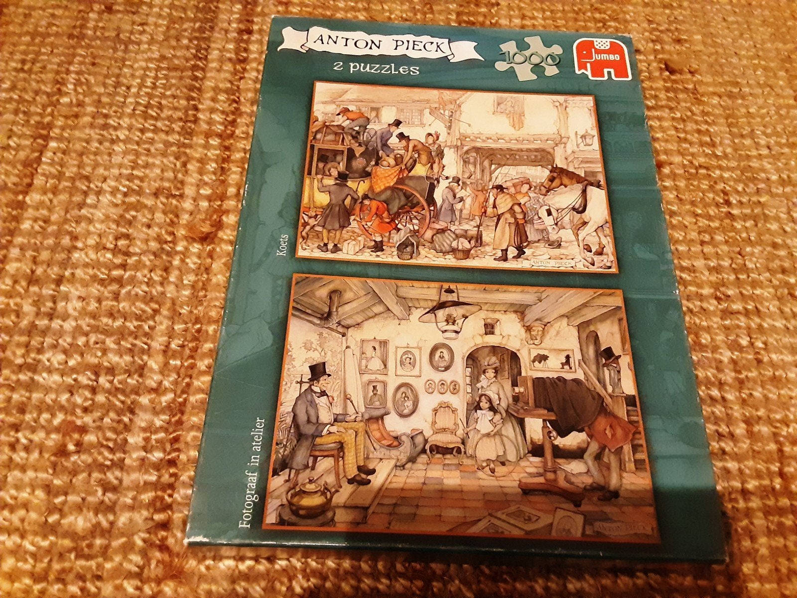 Anton Pieck Jumbo Legpuzzel 2x 1000 stukjes, Ophalen, 500 t/m 1500 stukjes, Nieuw, Legpuzzel
