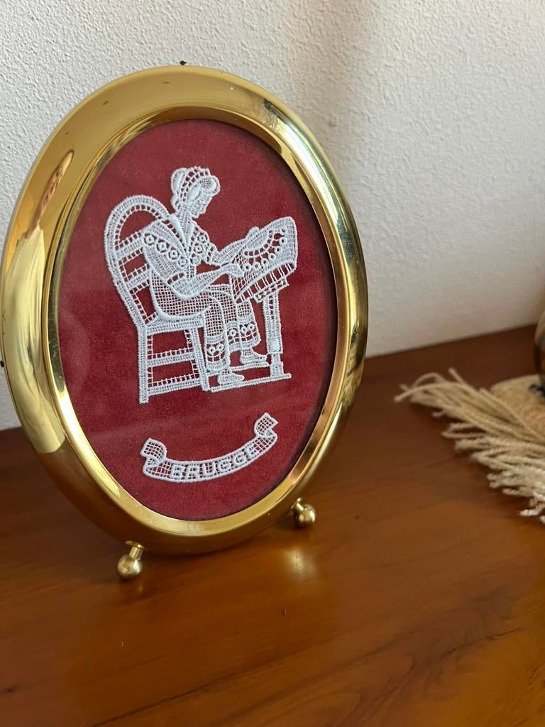 Vintage kantkunst uit Brugge, Antiek en Kunst, Ophalen of Verzenden