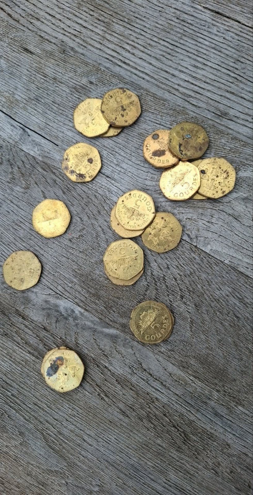 5 Gourdes munt uit Haïti, 2011 - Messing geplateerd staal, Postzegels en Munten, Ophalen of Verzenden, Midden-Oosten