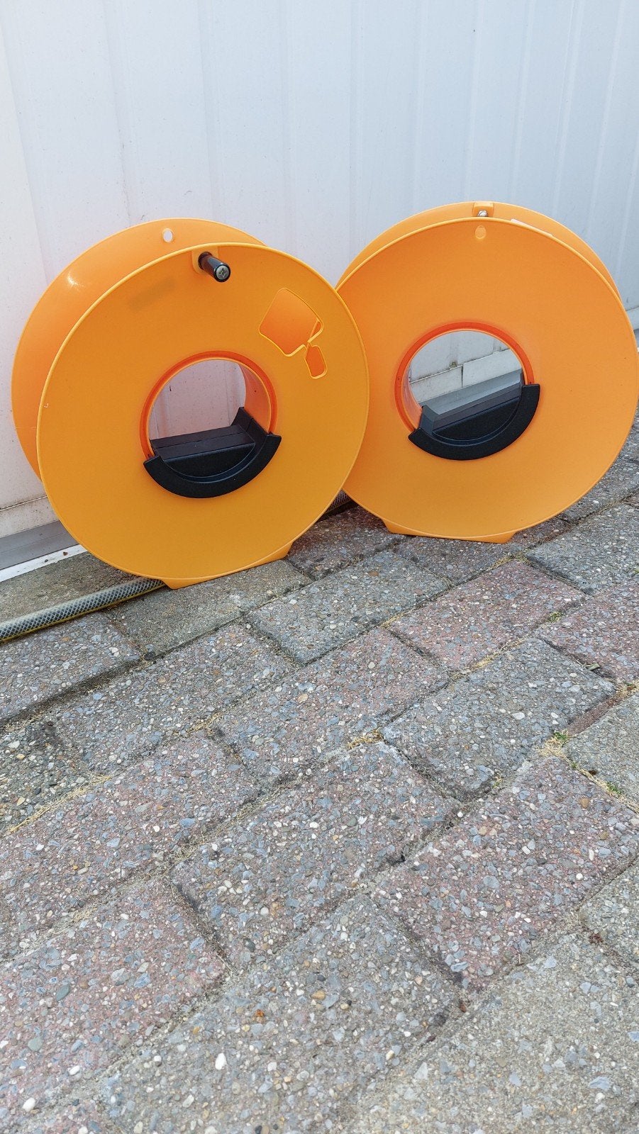 2 Oranje Kabelhaspels voor Verlengkabels etc., Ophalen of Verzenden, Zo goed als nieuw, Overige merken, Kabelhaspel